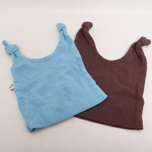 Baby Soy Double Knot Beanie Hats Set of 2 – 6-12 Months – Organic Cotton & Soy